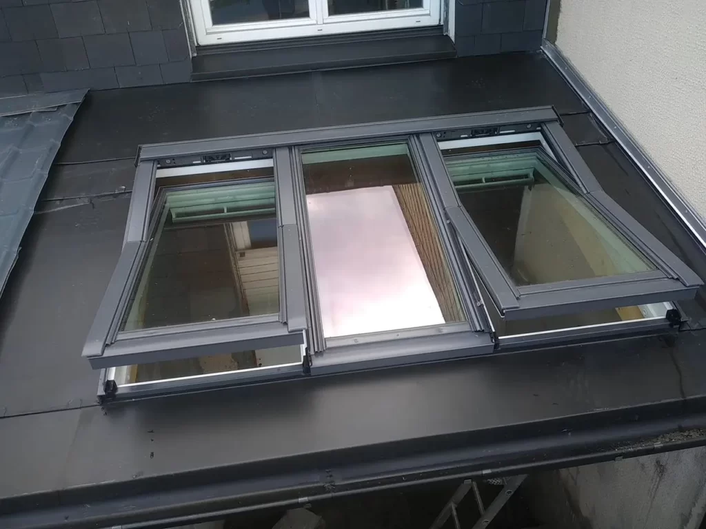 Verrière atelier 3-en-1 Velux vue du dessus 