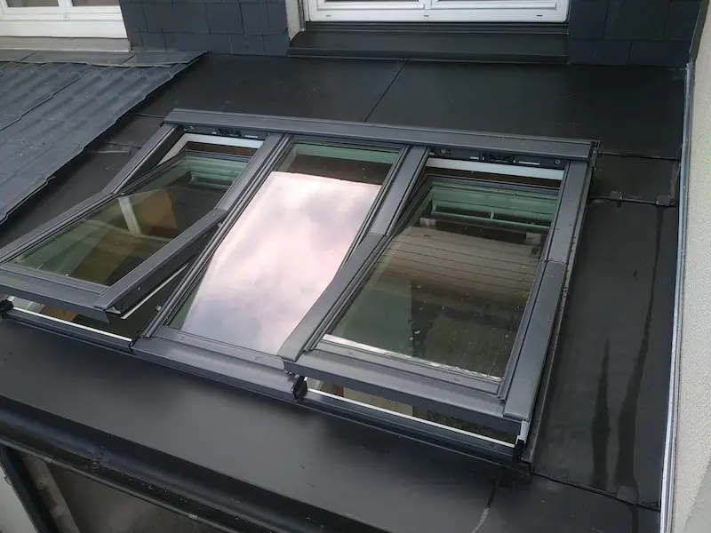 Verrière atelier 3-en-1 Velux vue du dessus 